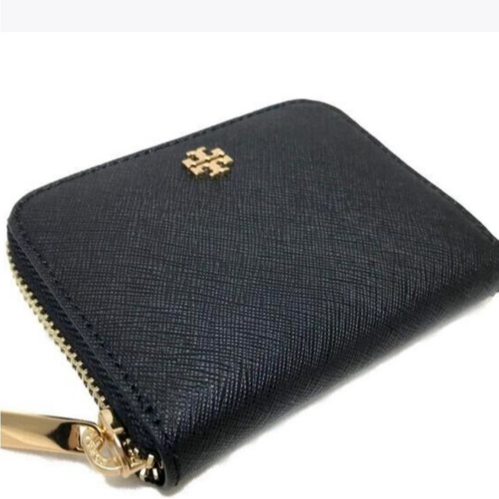 Tory Burch Black Emerson Zip Coin Case